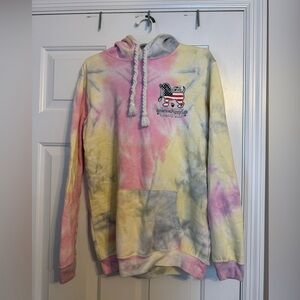 Tie dye American puppy life hoodie